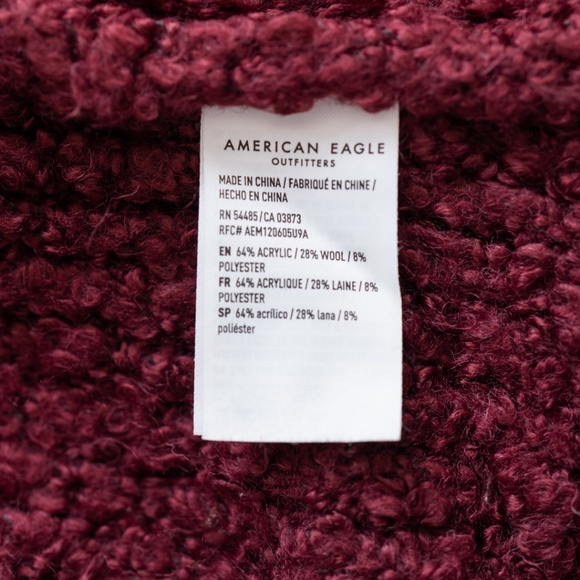 American Eagle Maroon Chunky Cardigan Size XS - Picture 6 of 7